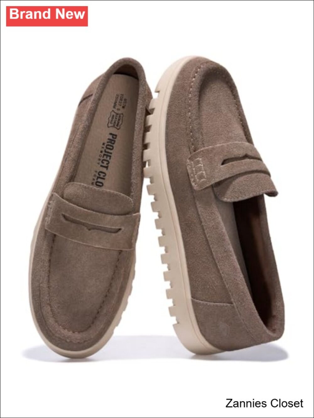 ✨ Project Cloud 100% Genuine Leather Slip-On Loafers for Women Casual Mocc